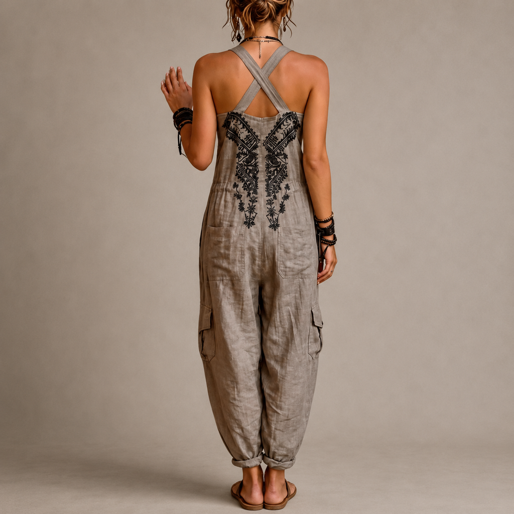 WREN | Mono peto boho con corte harén