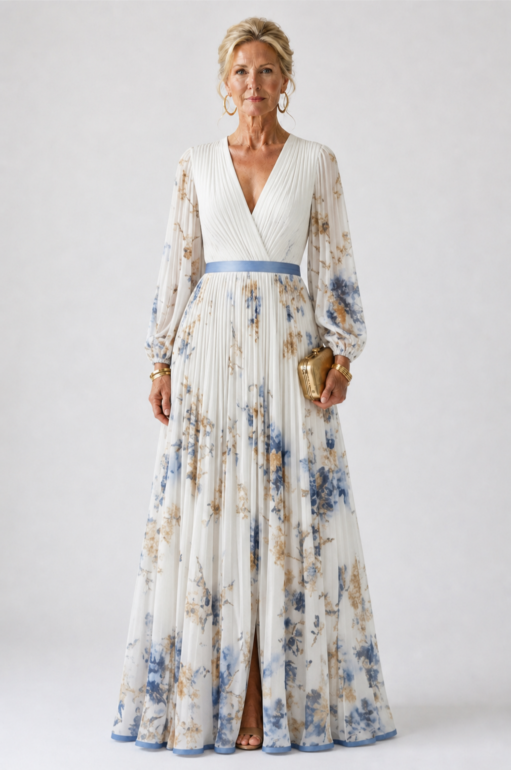 Clementine | Vestido Maxi Floral con Escote en V