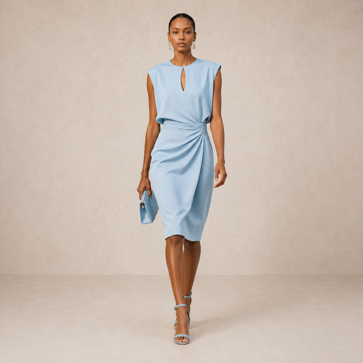 Averil | Vestido midi drapeado