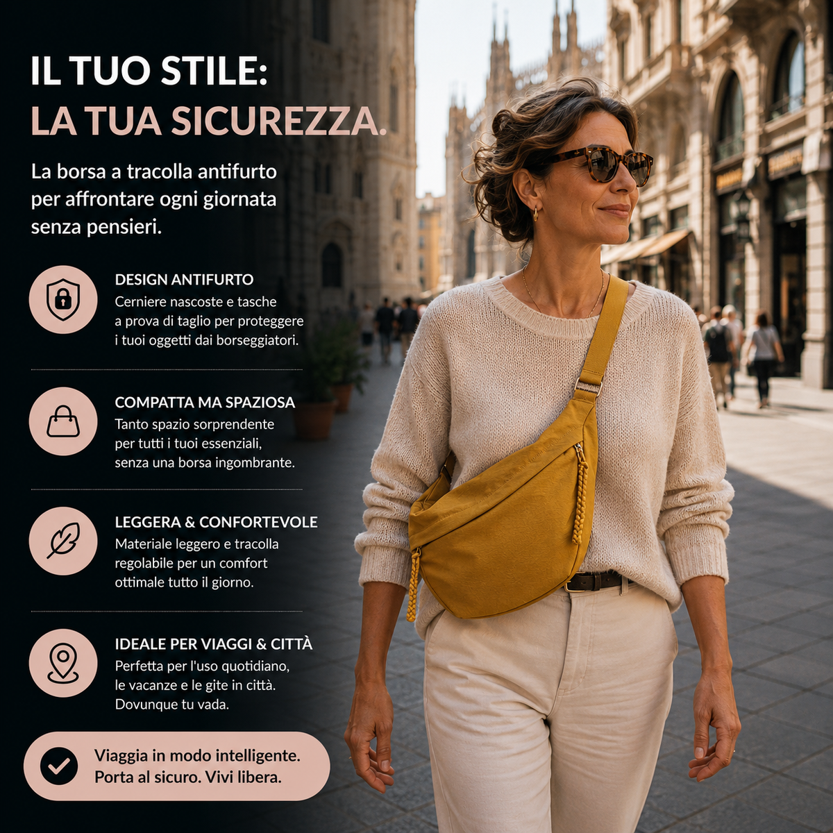 Fernanda | Bolso de Hombro Ocre