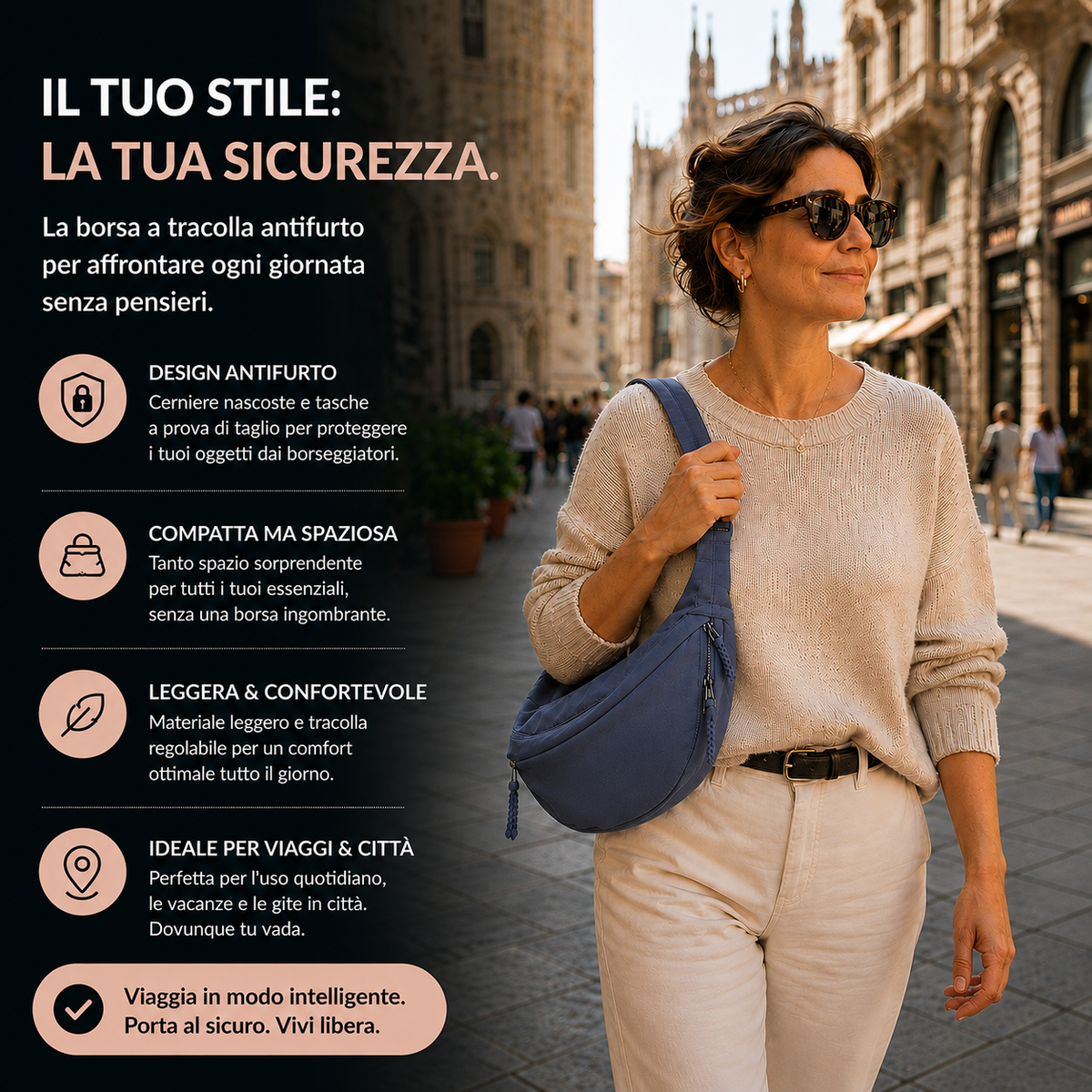 Grazia | Bolso de Hombro Azul
