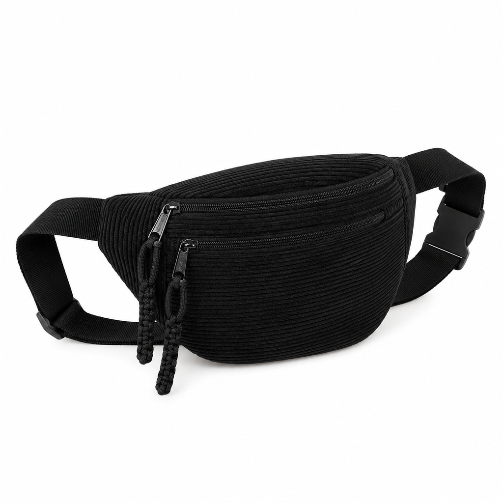 Ida bolso de hombro de pana negro