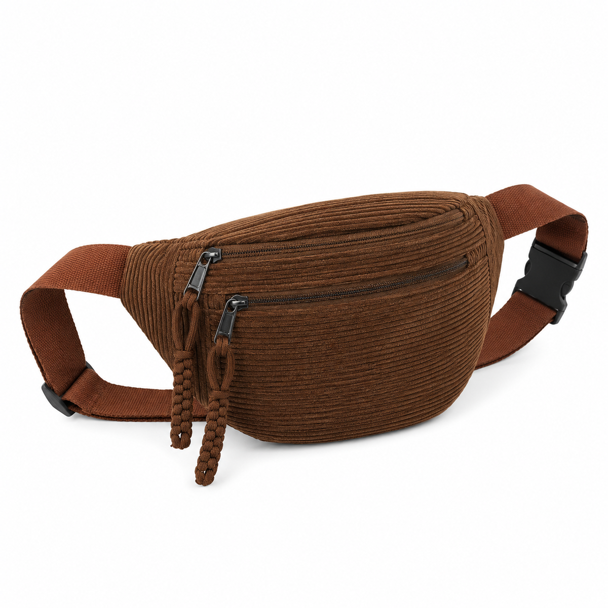 Ambra bolso de hombro de pana marrón