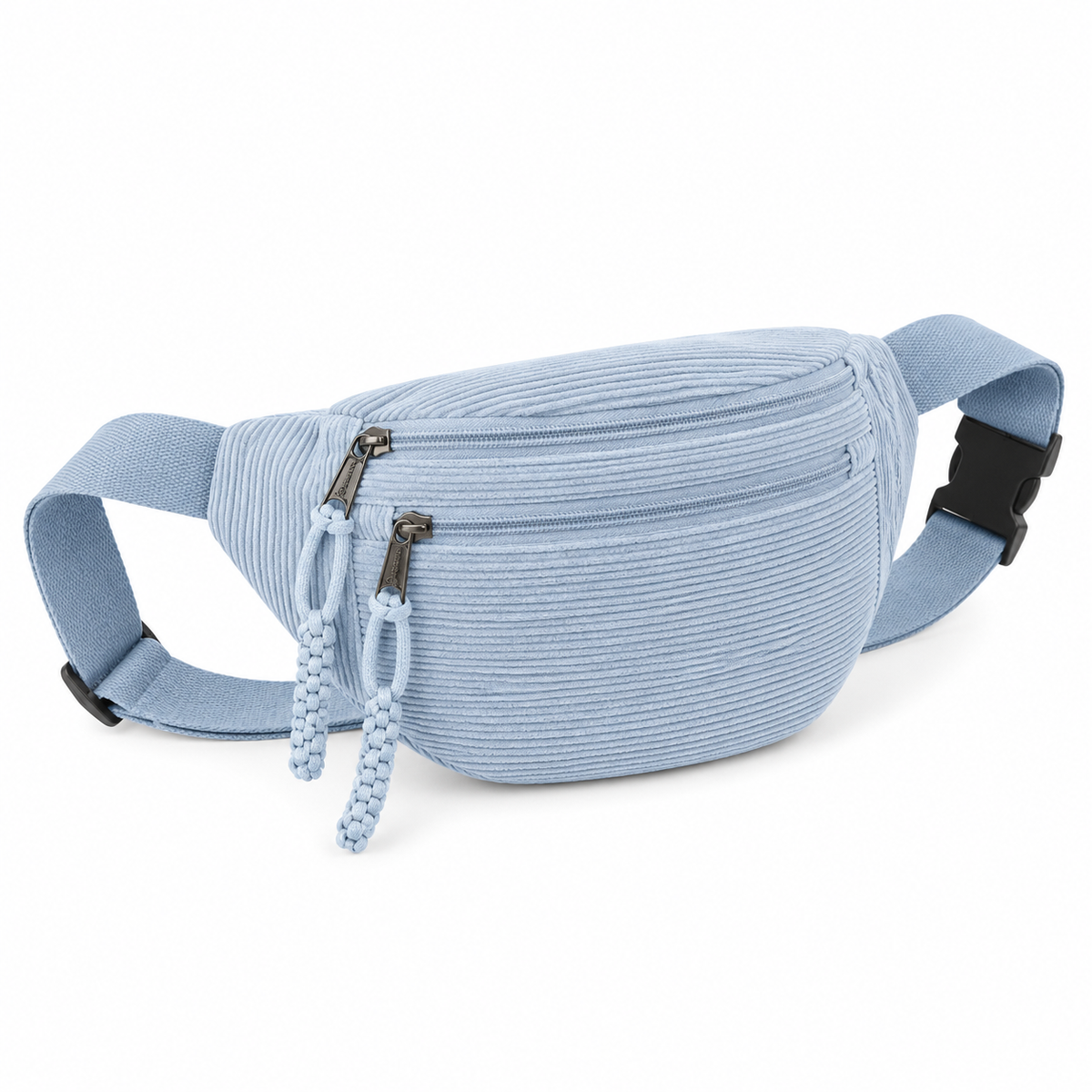Celeste bolso de hombro de pana azul