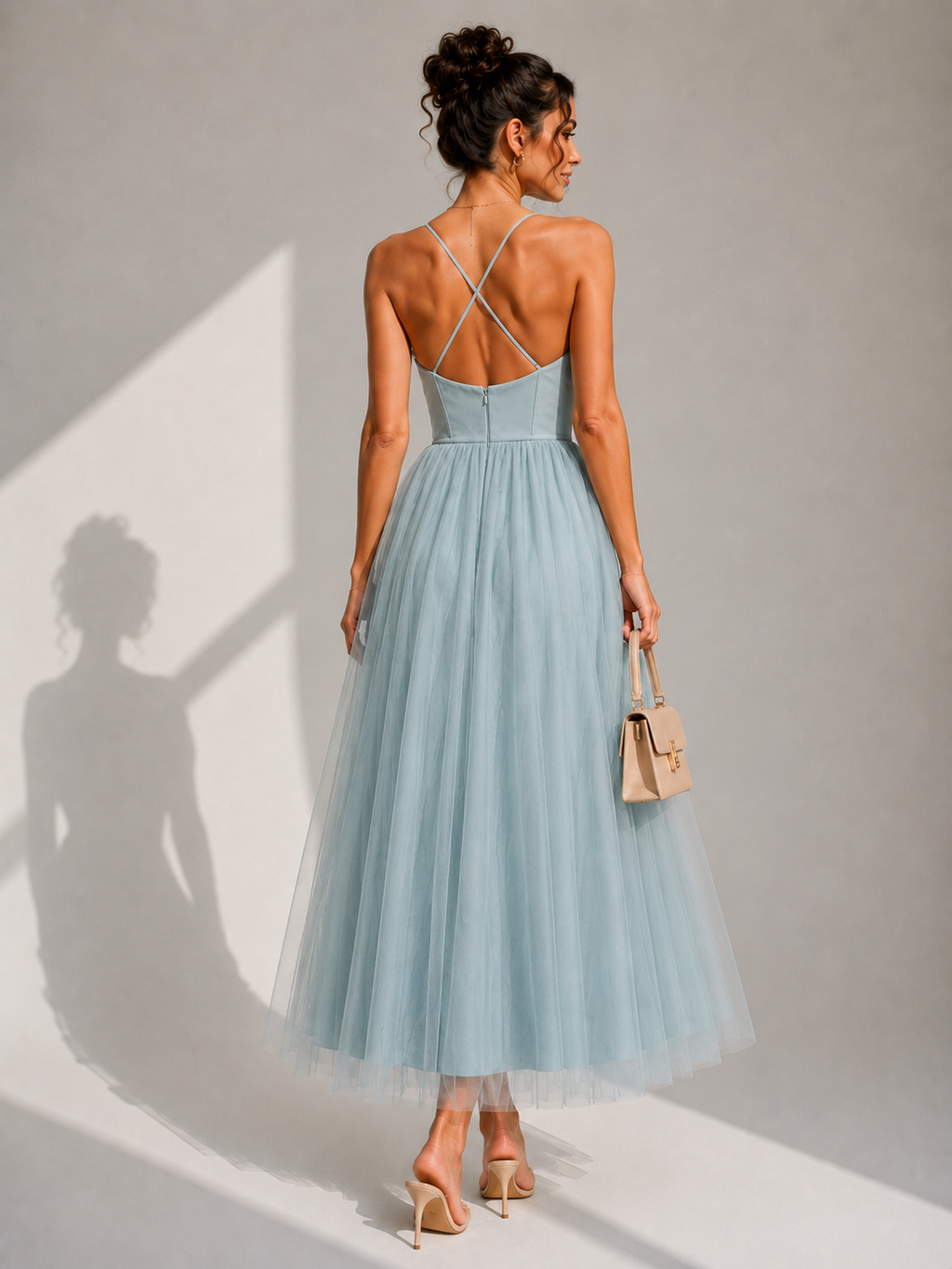 Ines | Vestido midi ceñido a la cintura