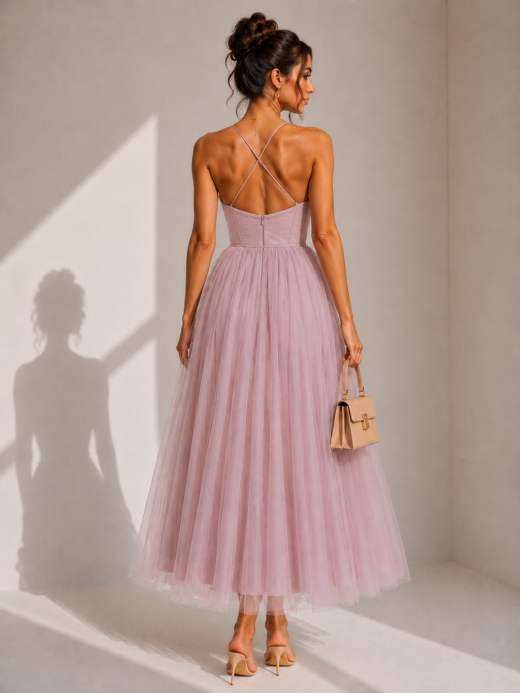 Ines | Vestido midi ceñido a la cintura