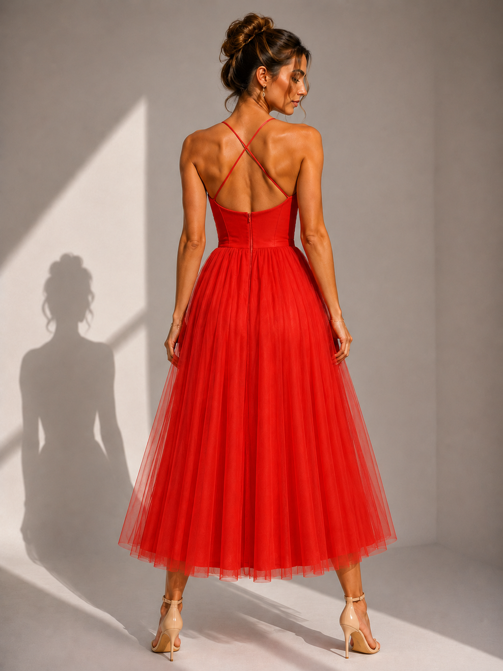 Ines | Vestido midi ceñido a la cintura
