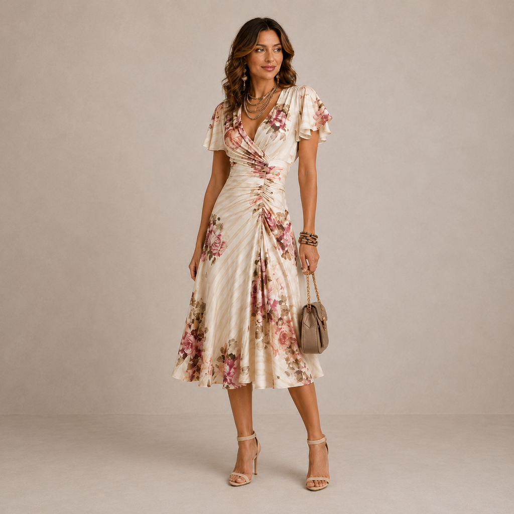 Freya | Vestido midi plisado