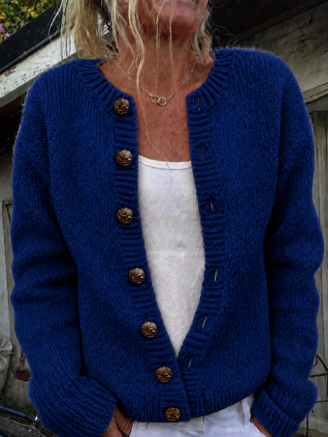 Foxfield™ | Cárdigan de punto vintage para mujer.