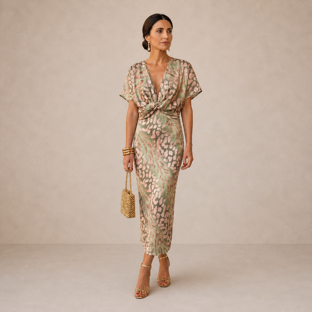 Carys | Vestido midi con manga de volante