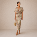 Carys | Vestido midi con manga de volante
