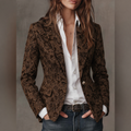 Blazer Entallado de Jacquard Cachemir para Mujer