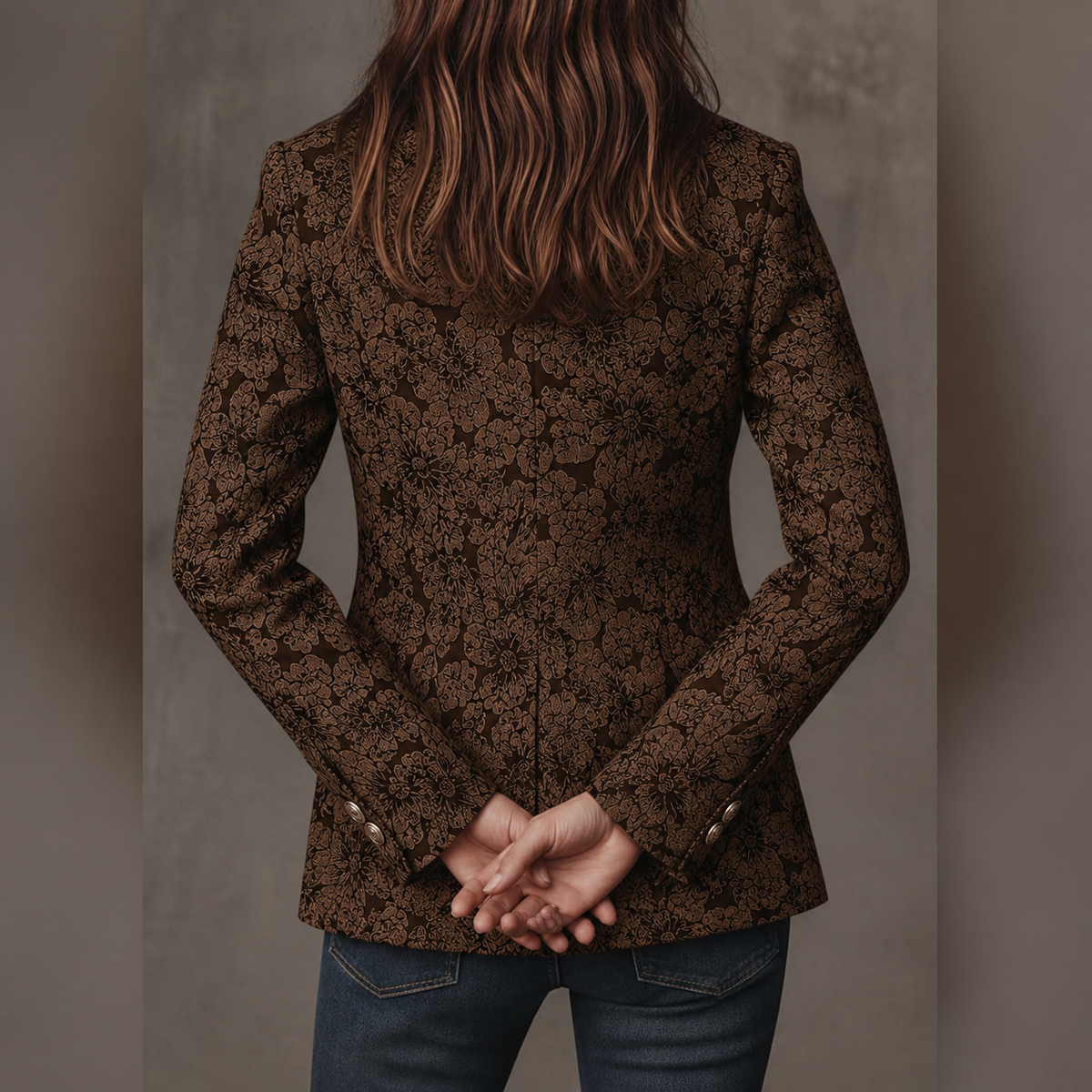 Estela | Blazer Jacquard Cachemir Entallado