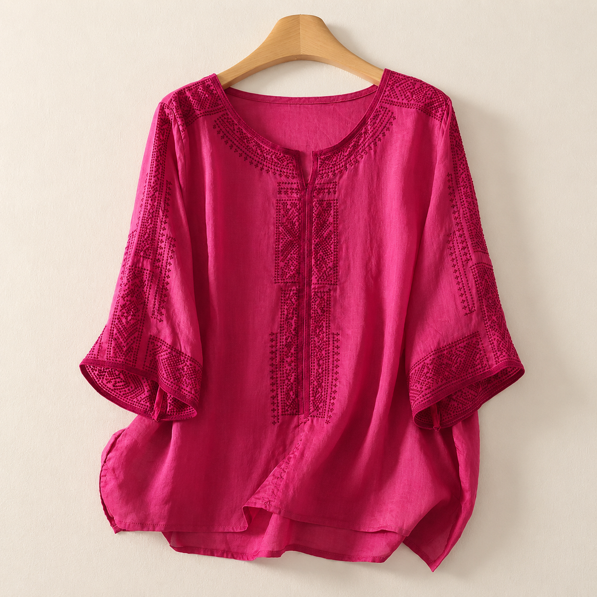 Celine, blusa de algodón y lino