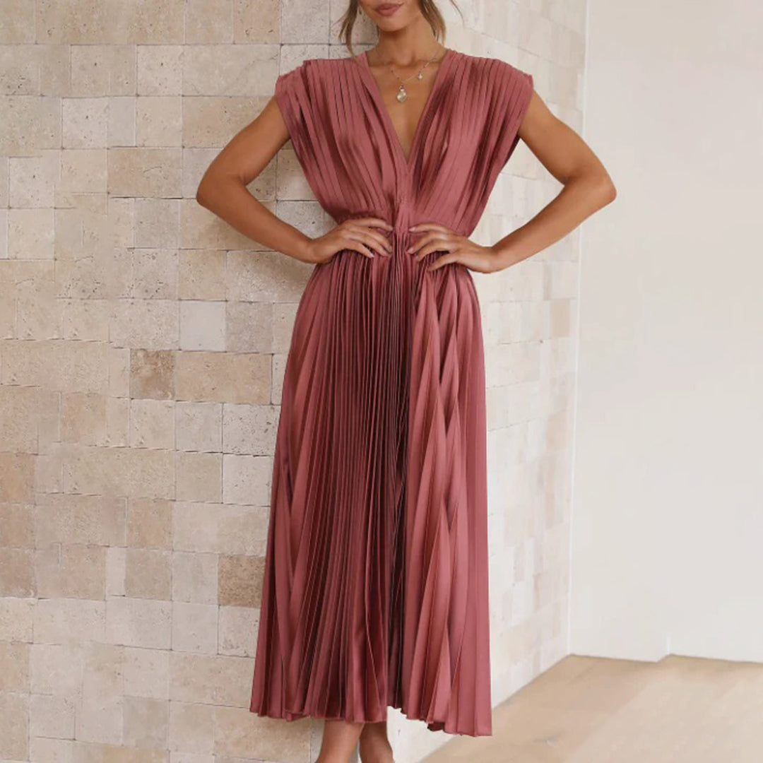 Annabelle | Vestido Midi Plisado Atemporal