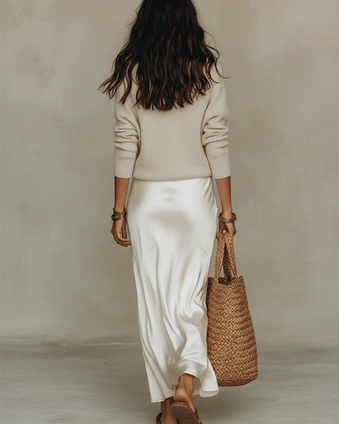 Solène, conjunto de vestido lencero y punto