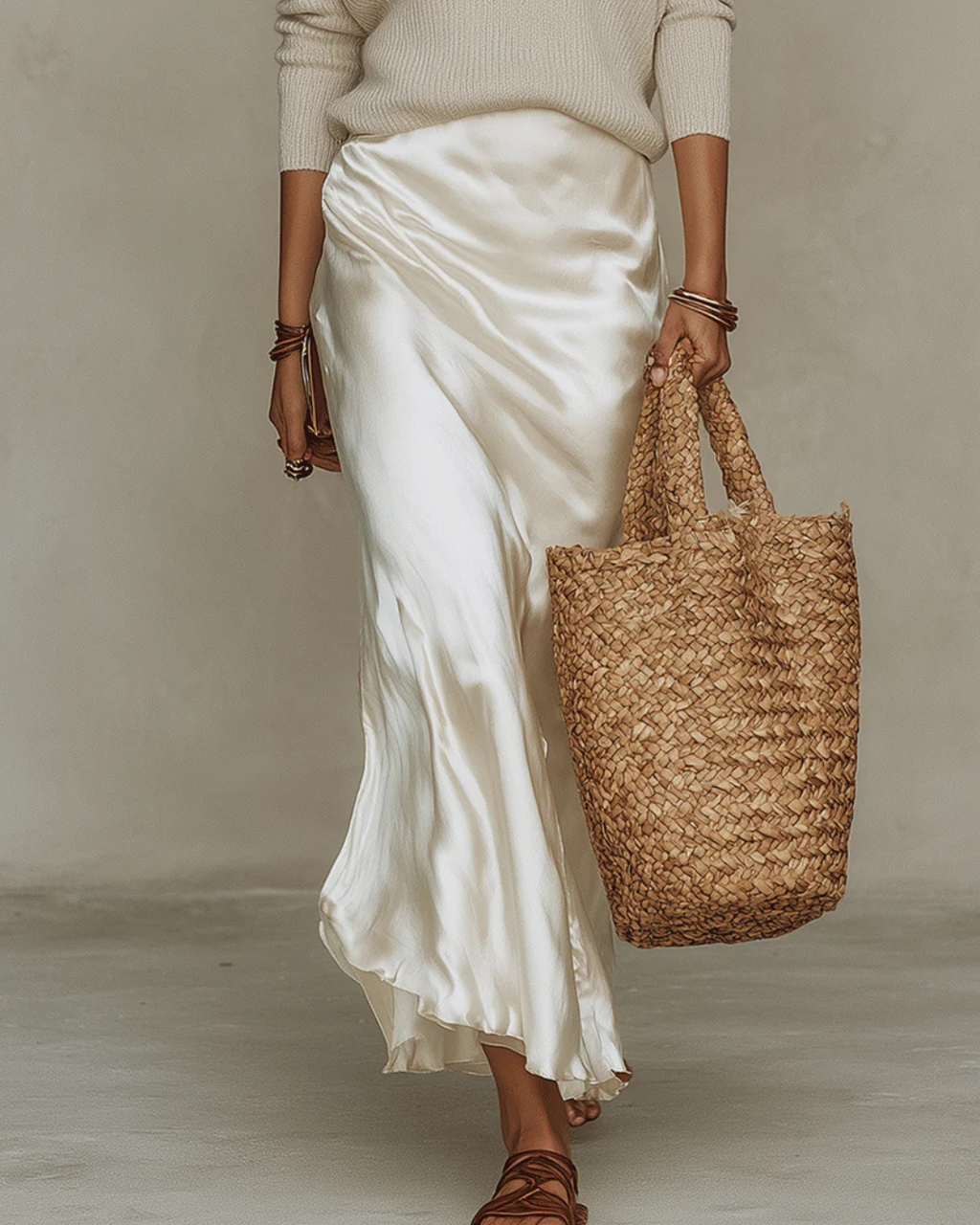 Solène, conjunto de vestido lencero y punto
