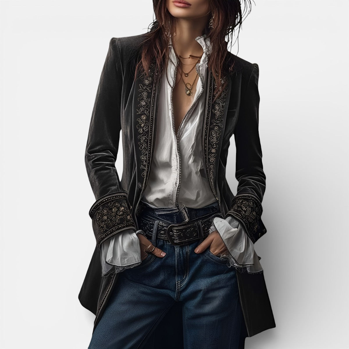Eliza™ | Chaqueta de terciopelo elegante