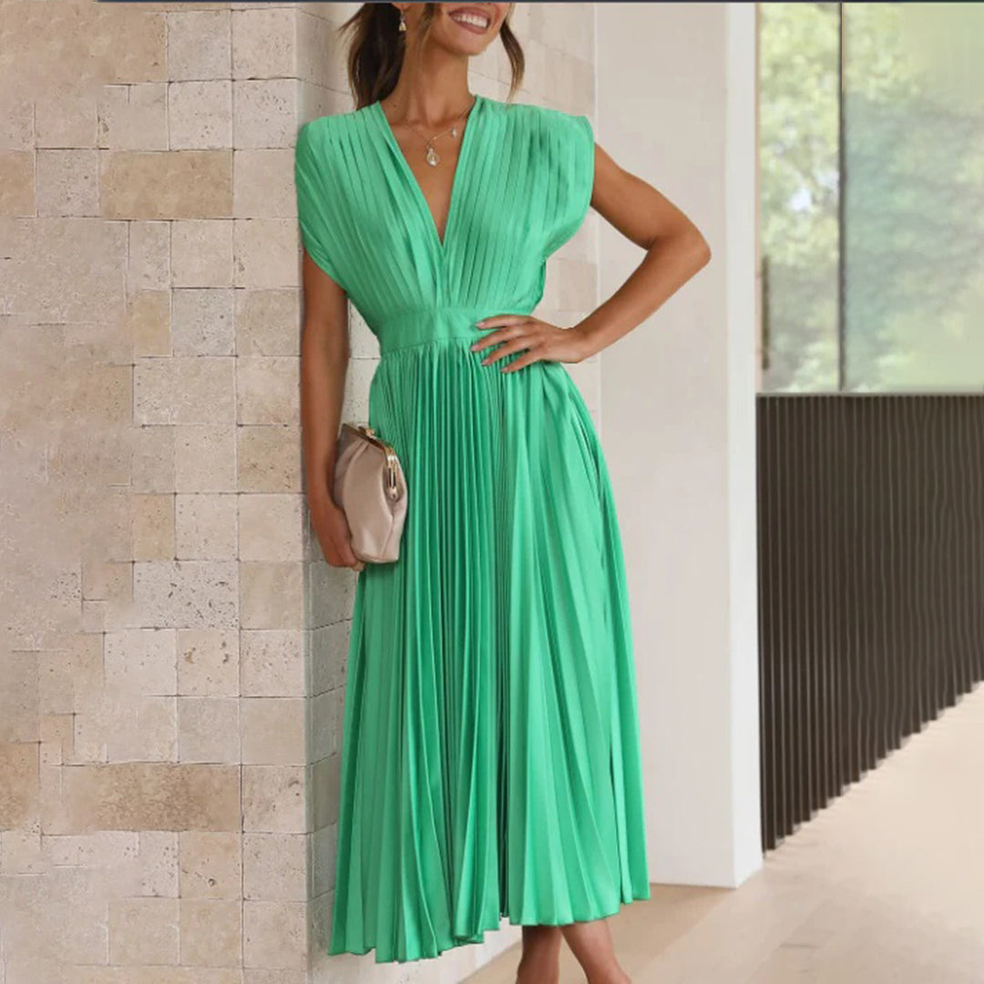 Annabelle | Vestido Midi Plisado Atemporal