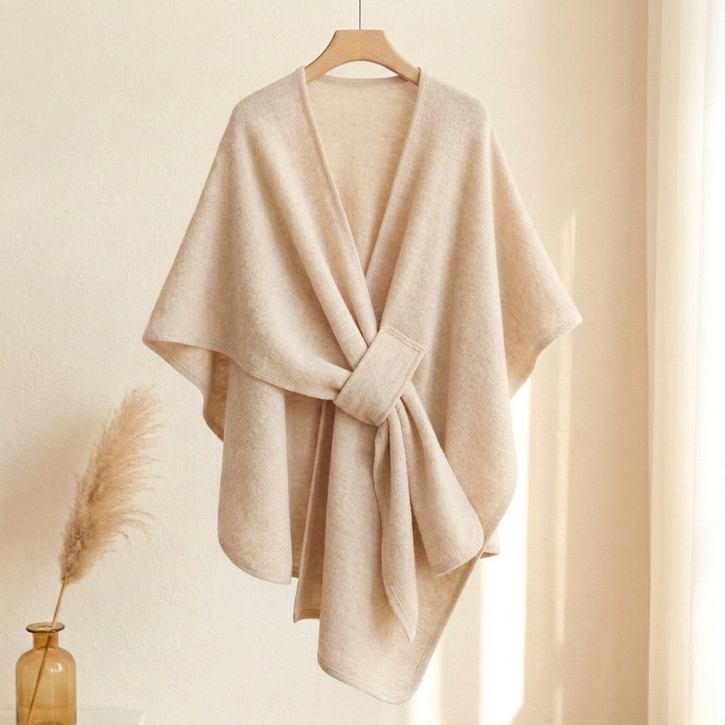 Poncho chal largo