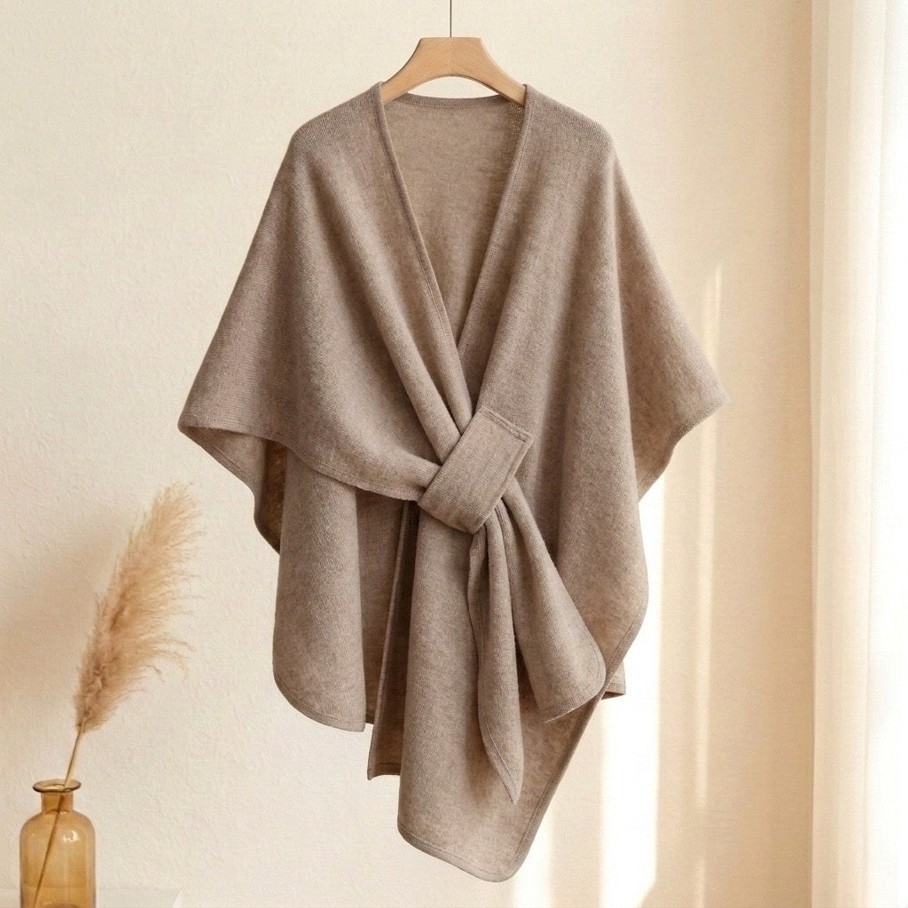 Poncho chal largo