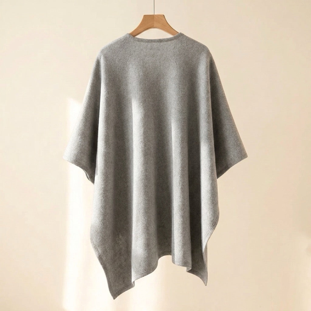 Poncho chal largo