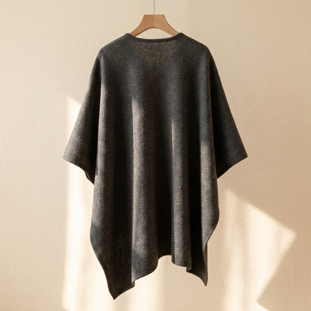 Poncho chal largo