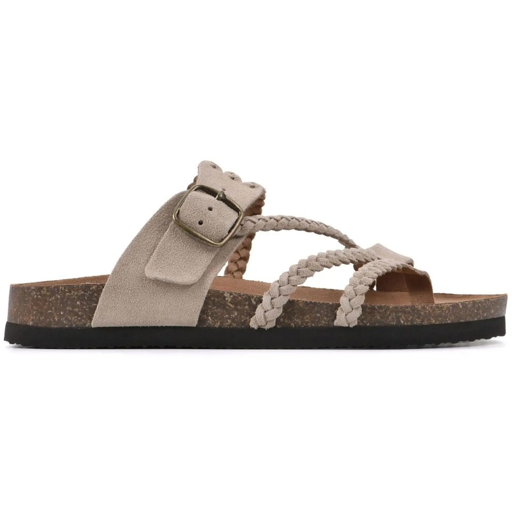 HAYLEIGH™: sandalia ortopédica de piel trenzada