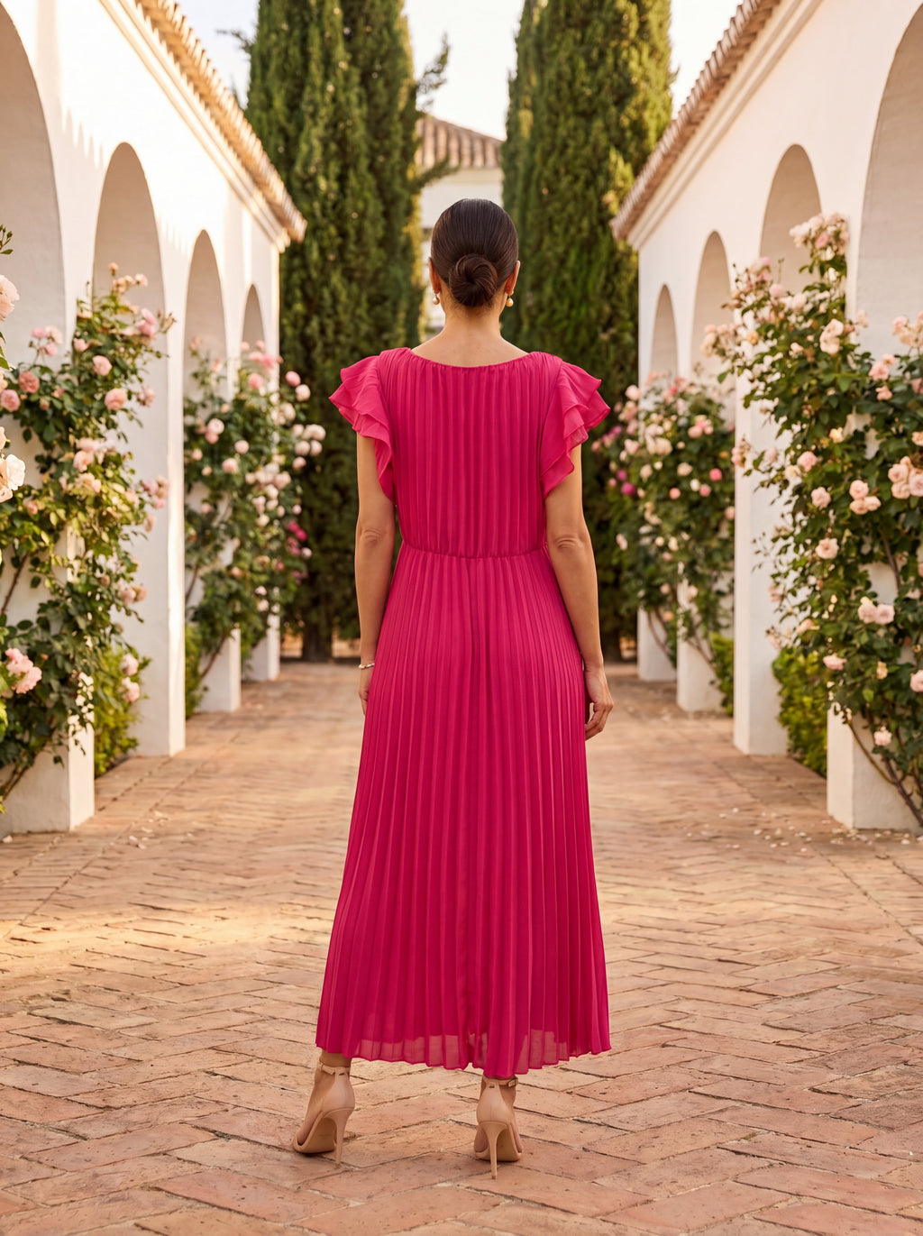 Hazel | Vestido midi con lazada delantera