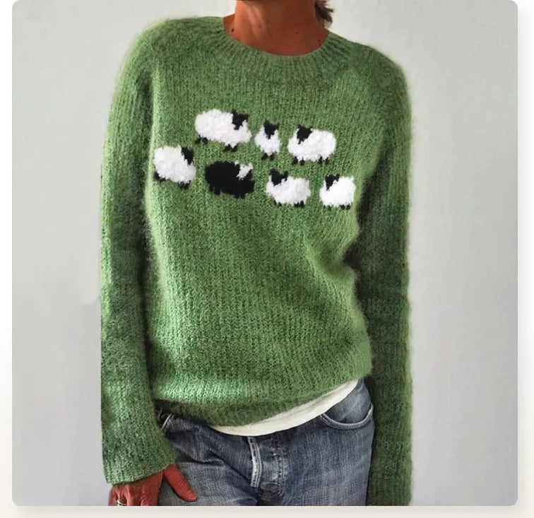 Jersey de punto de lana retro