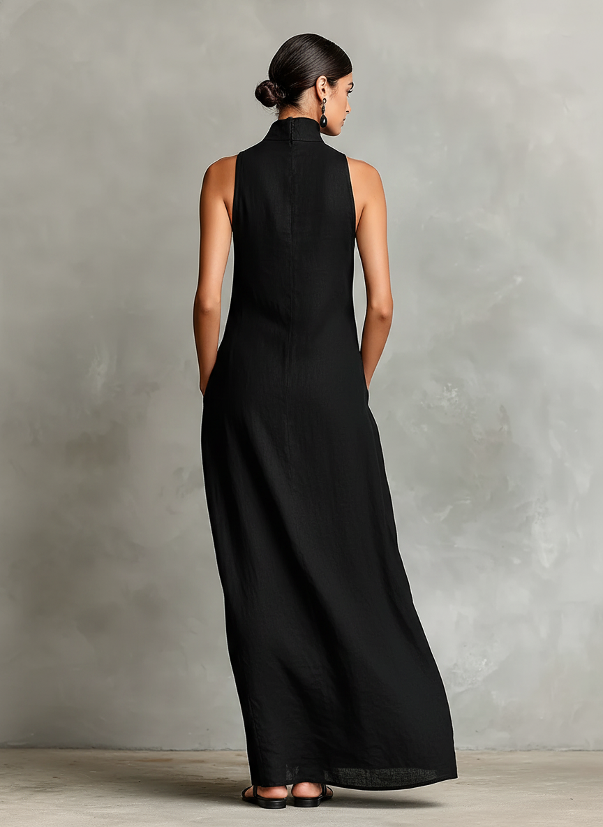 Catalina | Vestido largo minimalista sin mangas