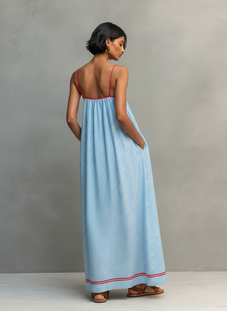 Petra | Vestido largo de rayas