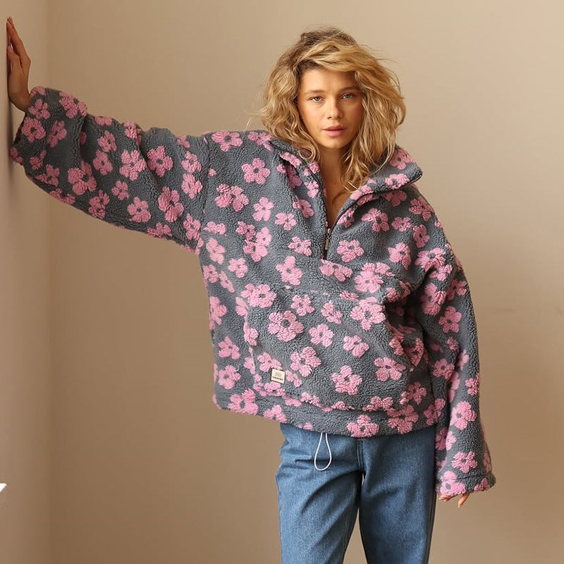 Daisy | Chaqueta polar con estampado floral