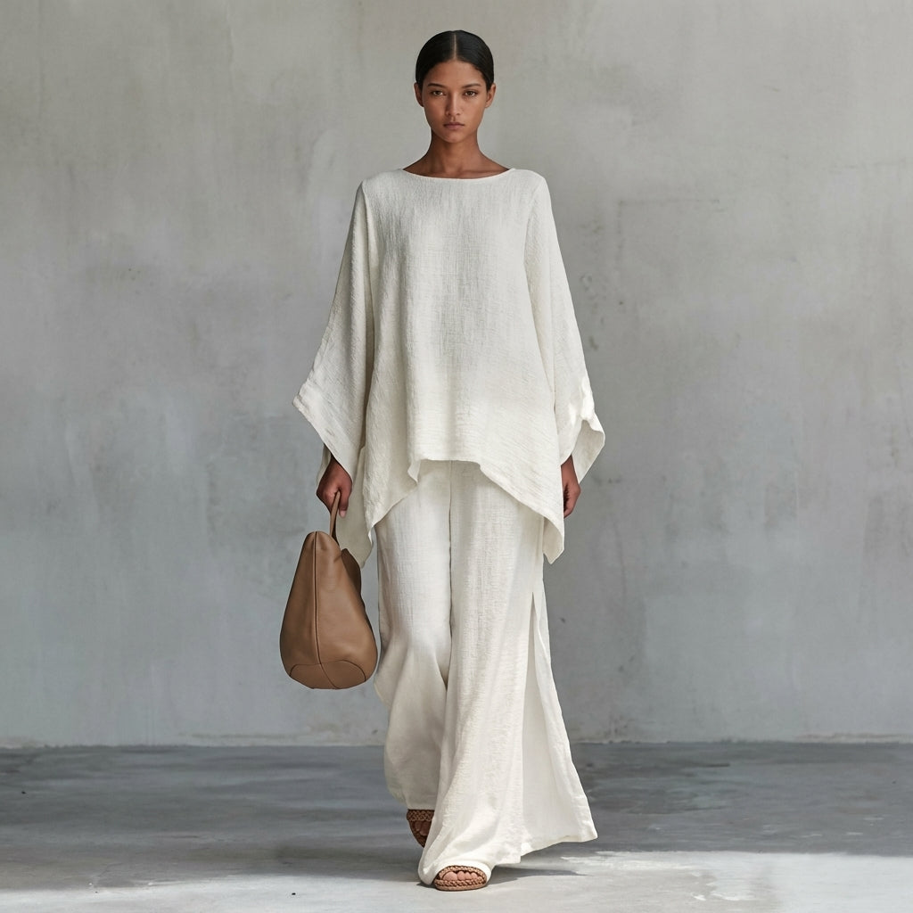 Christine | Conjunto de Dos Piezas con Manga Larga y Pantalón Ancho