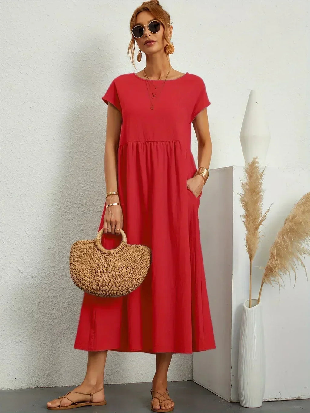 Gabrielle™ — Vestido Midi con Fluidez Elegante Atemporal