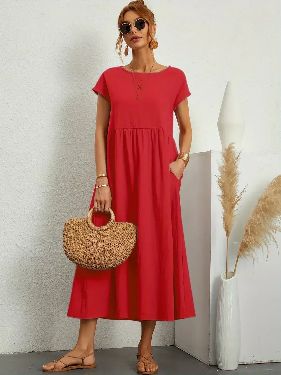 Gabrielle™ — Vestido Midi con Fluidez Elegante Atemporal