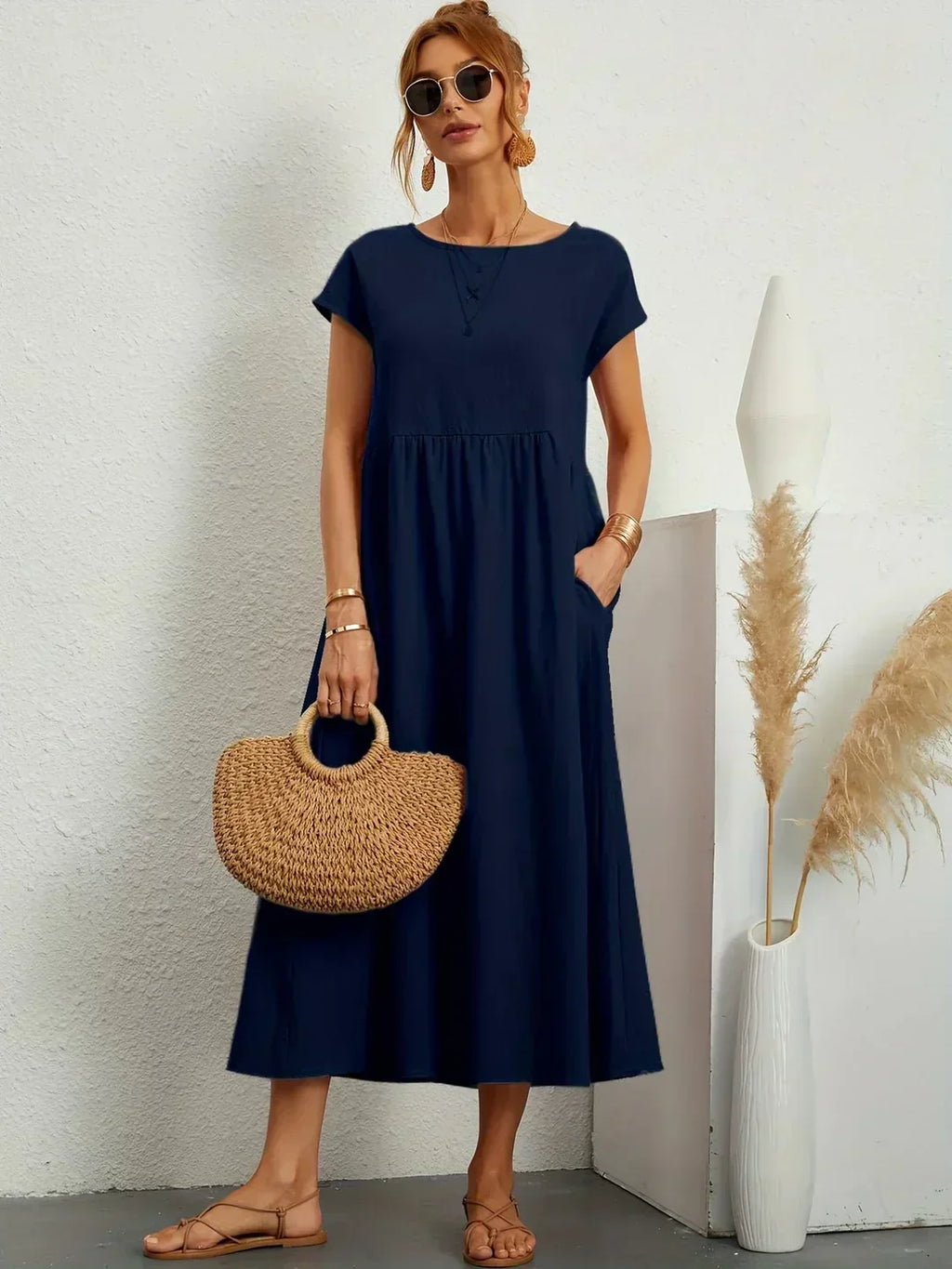 Gabrielle™ — Vestido Midi con Fluidez Elegante Atemporal