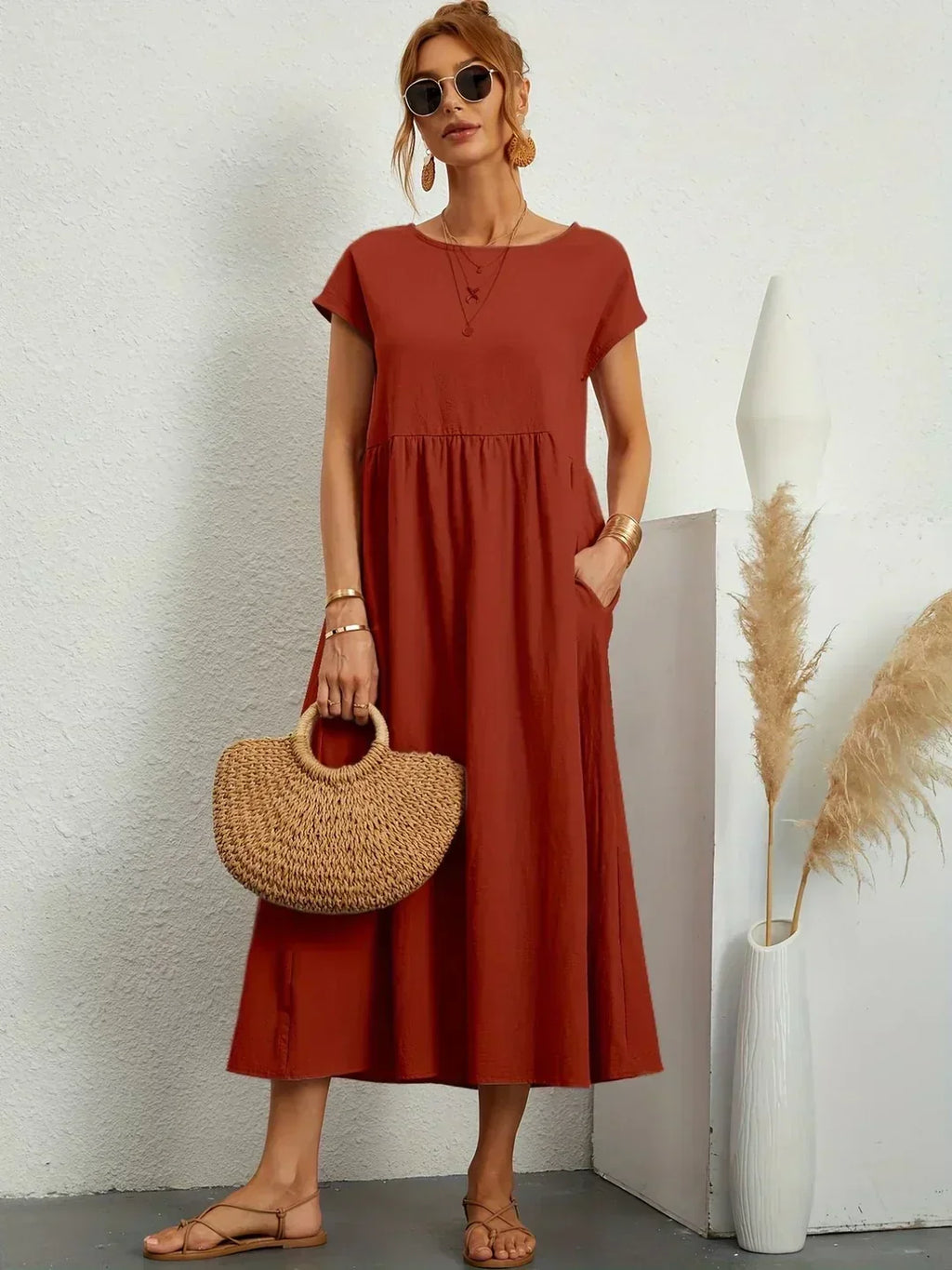 Gabrielle™ — Vestido Midi con Fluidez Elegante Atemporal