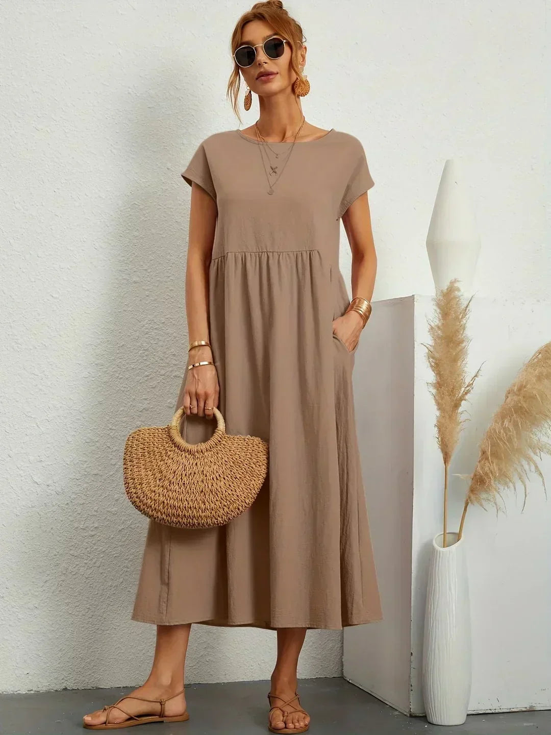 Gabrielle™ — Vestido Midi con Fluidez Elegante Atemporal