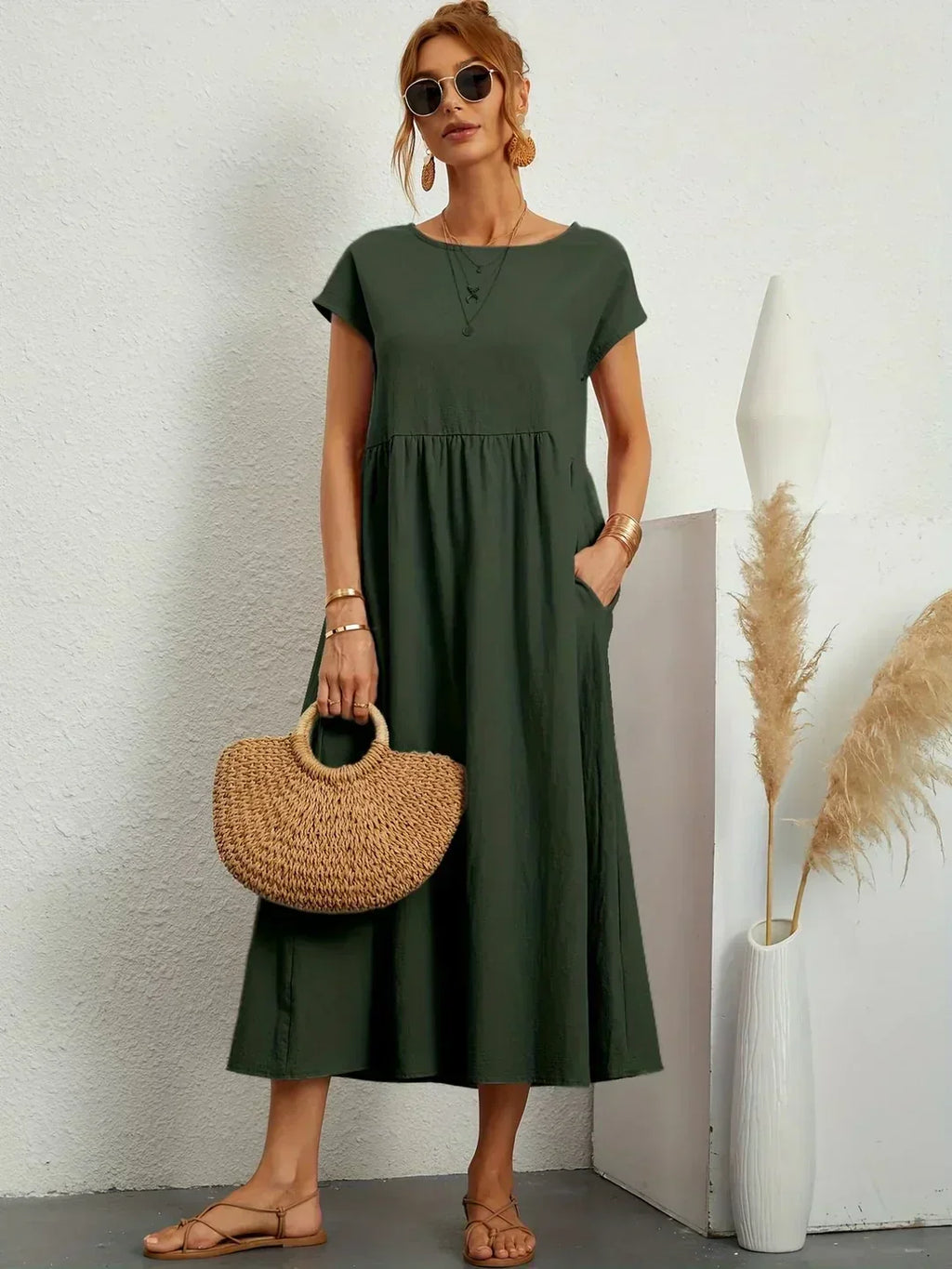 Gabrielle™ — Vestido Midi con Fluidez Elegante Atemporal