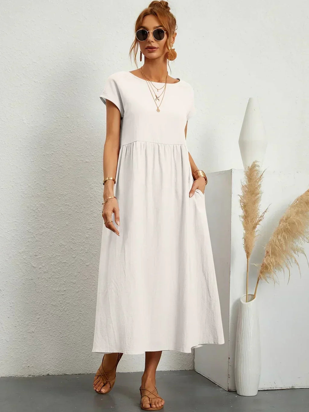 Gabrielle™ — Vestido Midi con Fluidez Elegante Atemporal