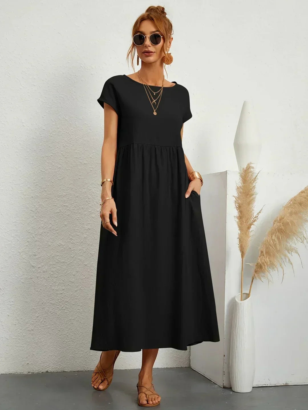 Gabrielle™ — Vestido Midi con Fluidez Elegante Atemporal