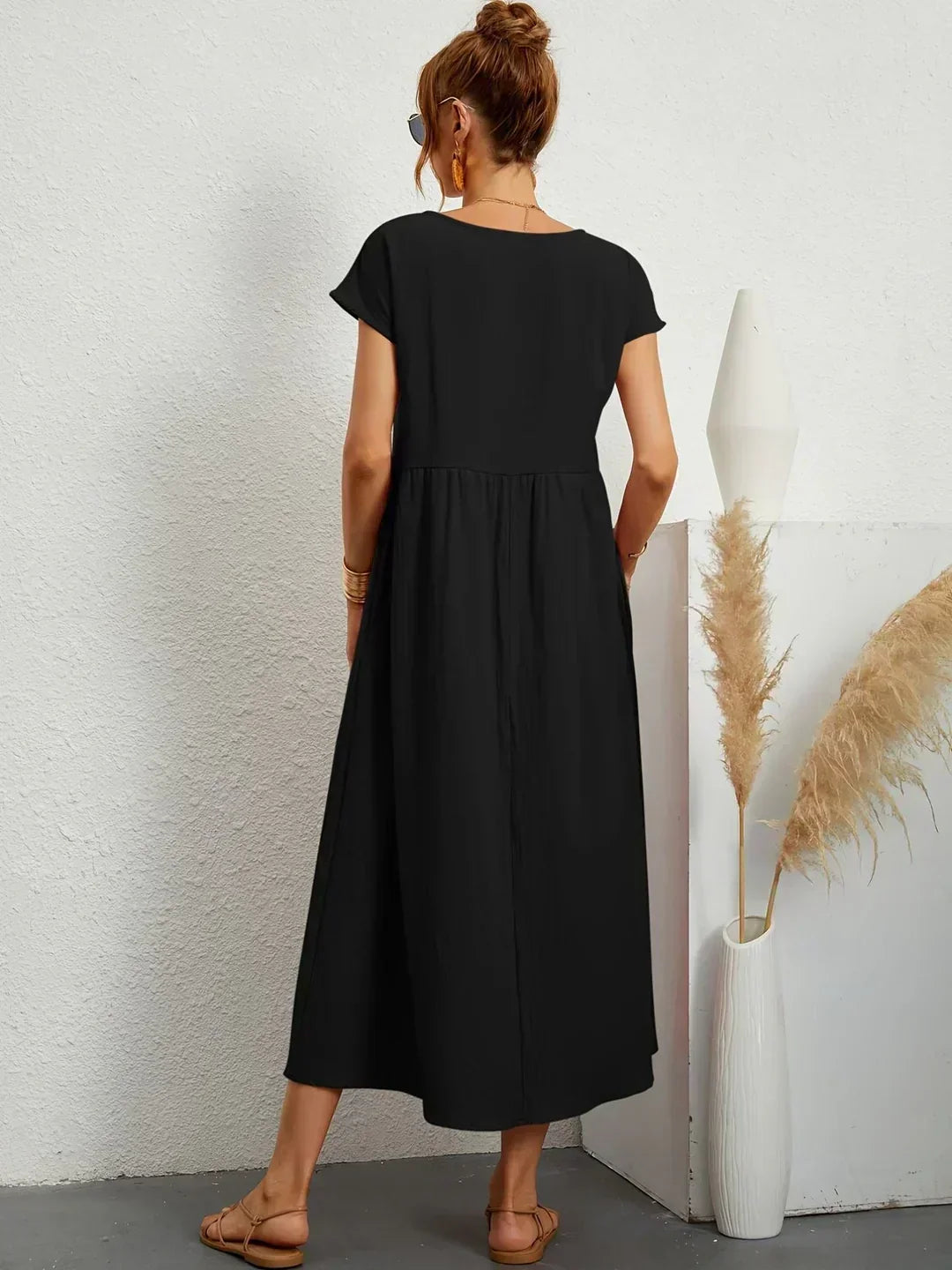 Nerys | Vestido midi blanco transpirable
