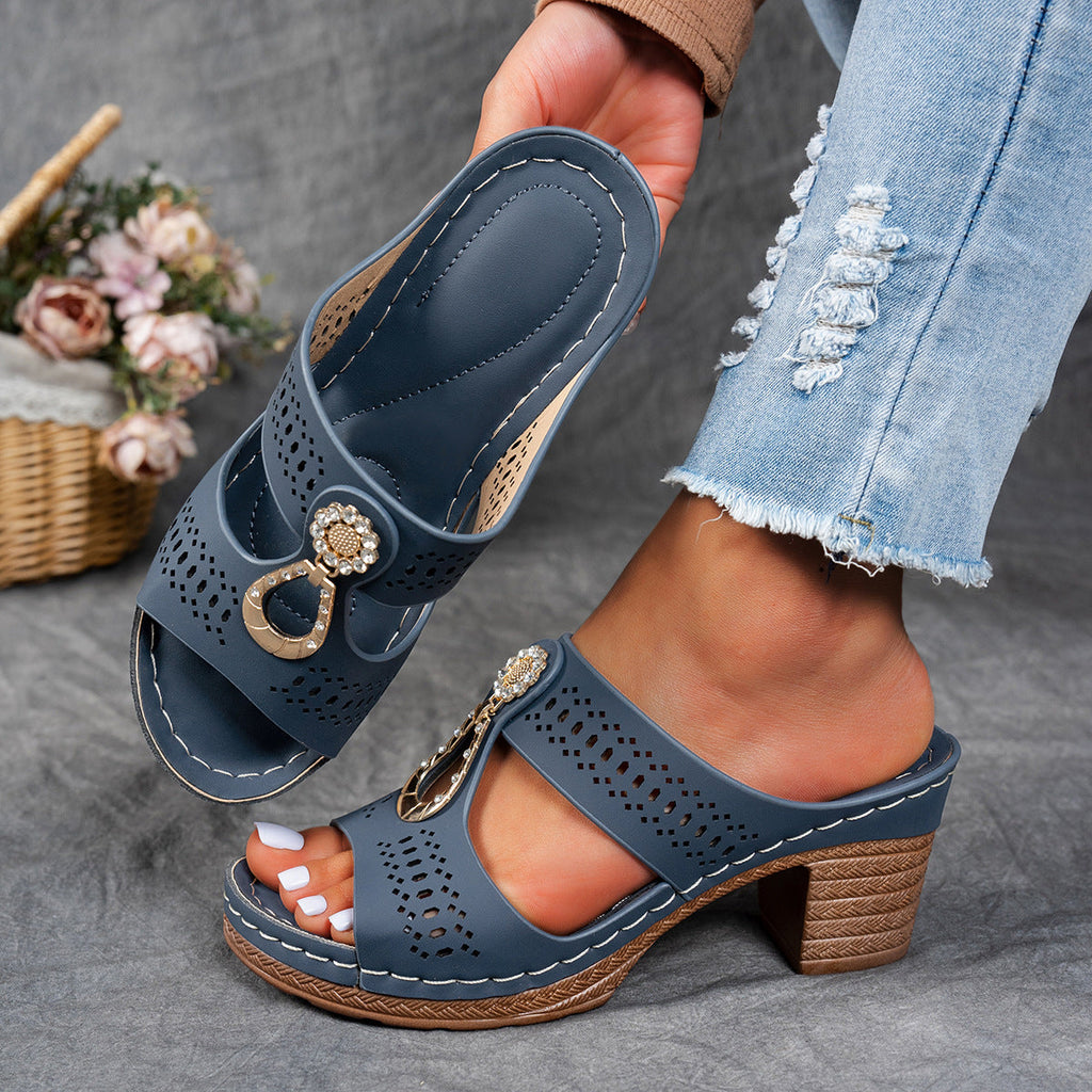 Linda | Sandalias Ortopédicas de Tacón Alto y Comodidad