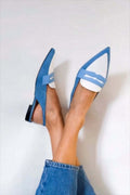 Jacqueline | Mocasines slingback azules