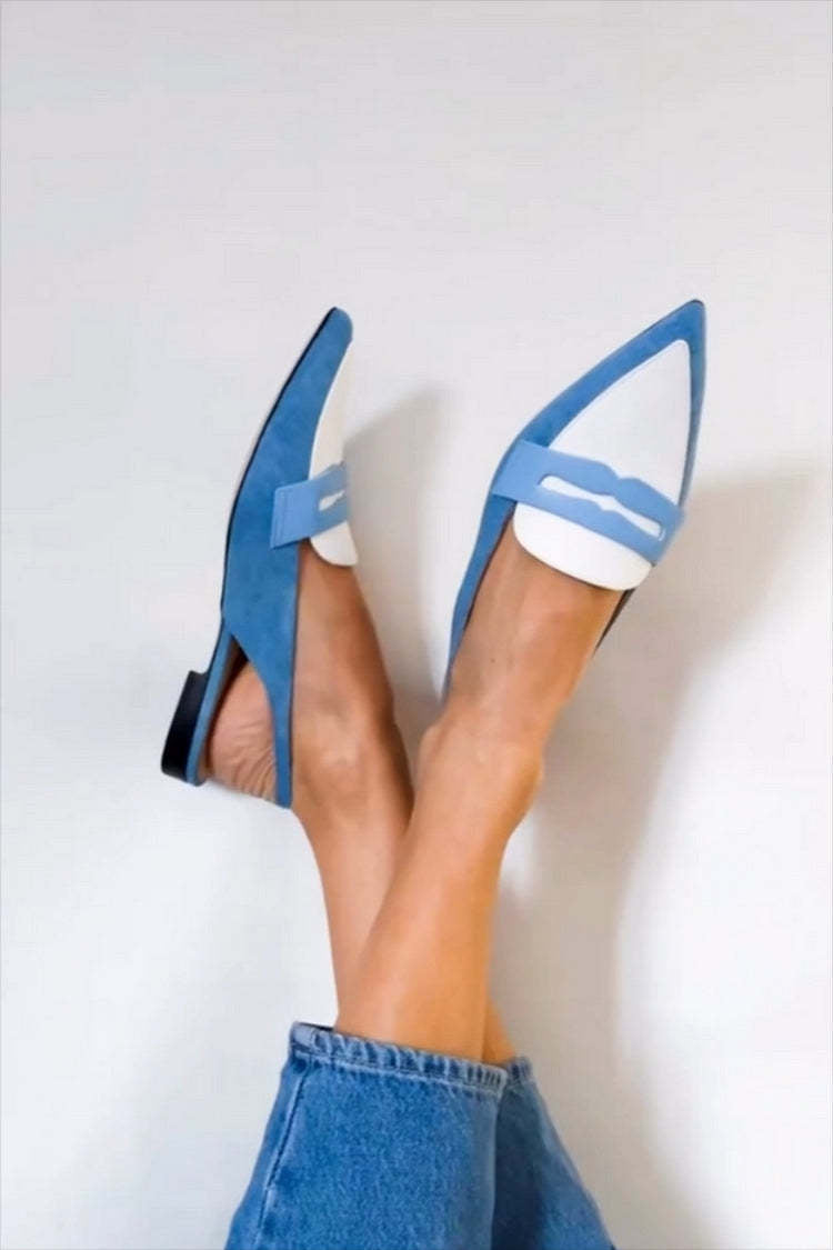 Jacqueline | Mocasines slingback azules