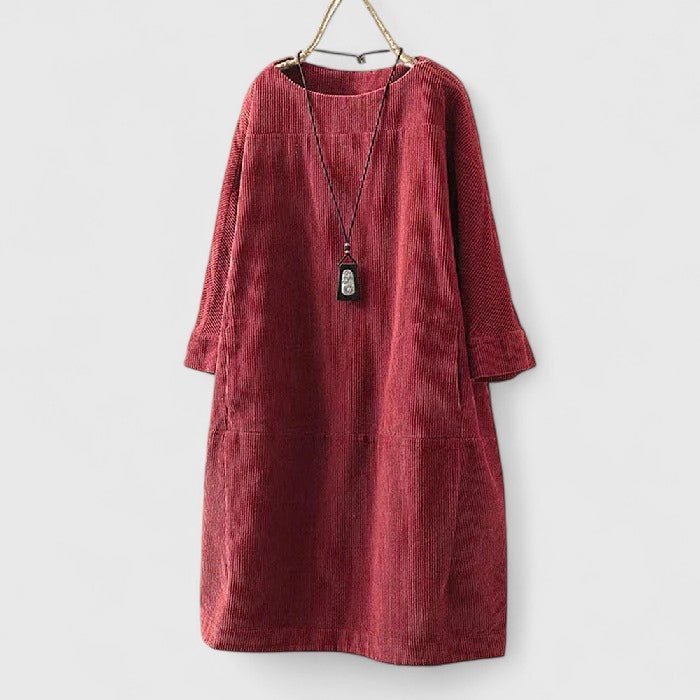 Lorra™ Vestido midi vintage cómodo