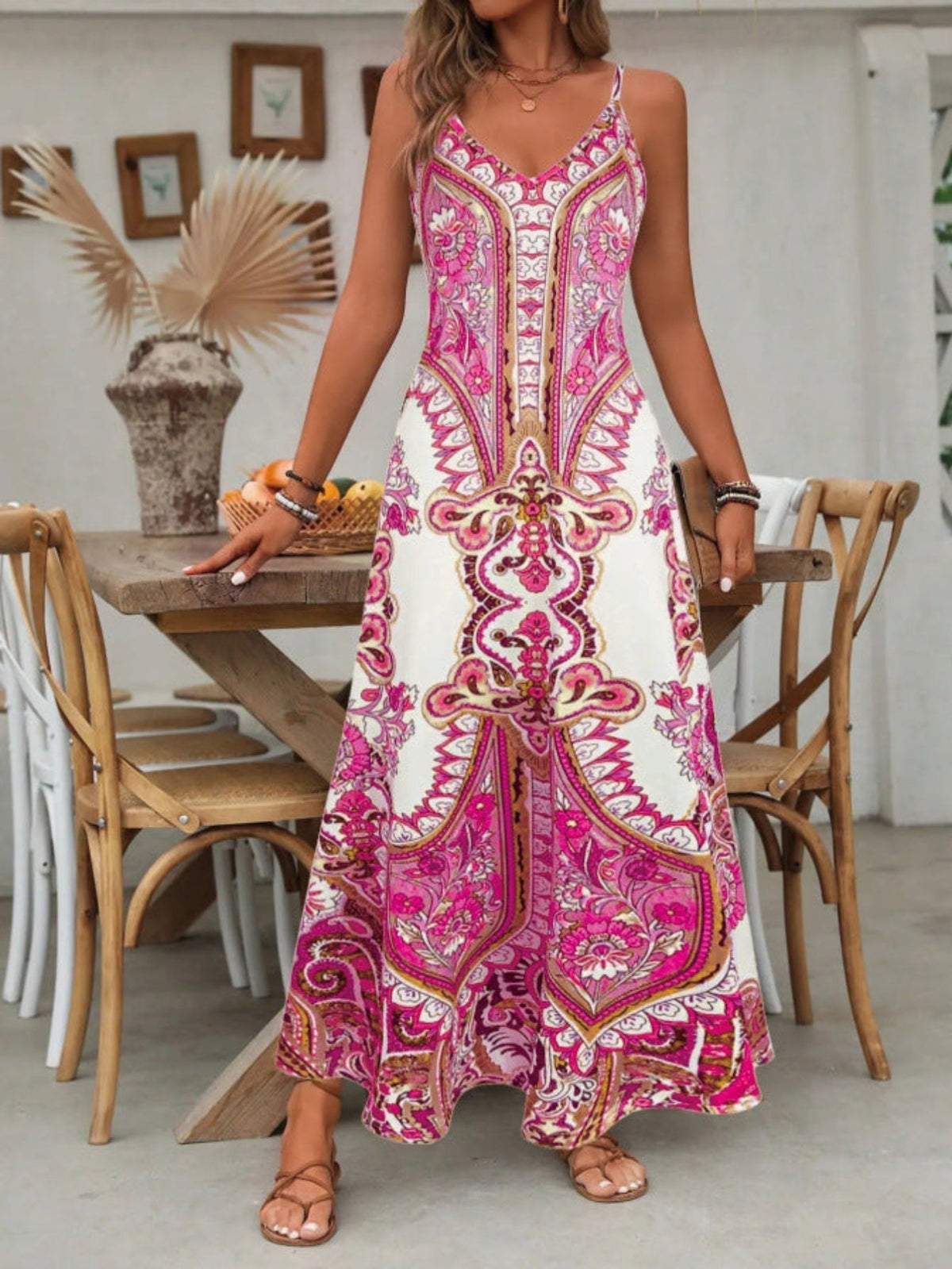 ROSARIO™ - Vestido largo de verano chic, sin mangas y con tirantes