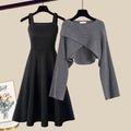 Conjunto de Vestido de Punto Elegante Marvella – Look acogedor de dos piezas para otoño e invierno