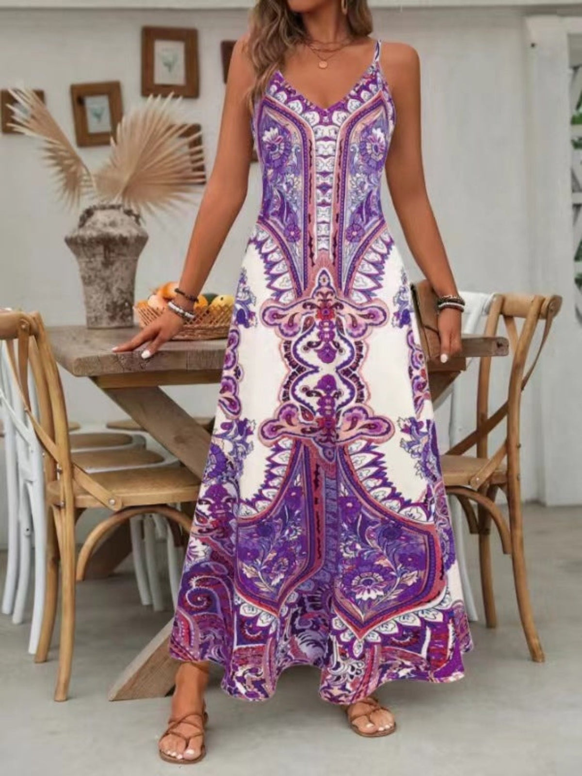 ROSARIO™ - Vestido largo de verano chic, sin mangas y con tirantes